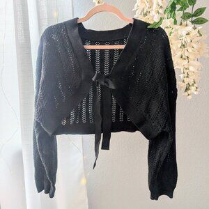 Cropped Knit Cardigan L | KUOSE